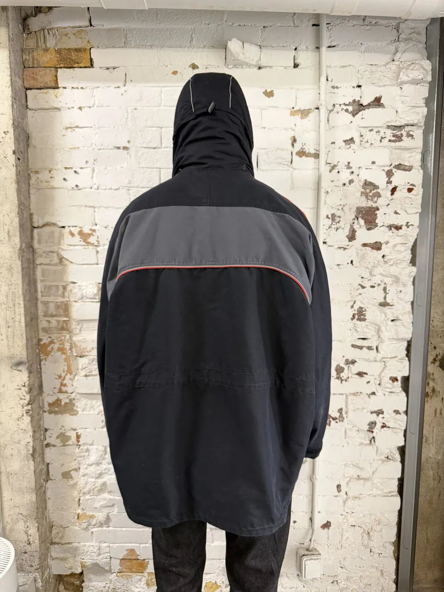 AW2017 Balenciaga Black & Red Parka Hooded Jacket OJvGRhF 4