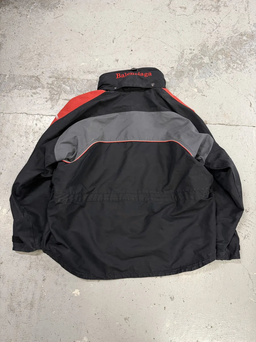 AW2017 Balenciaga Black & Red Parka Hooded Jacket OJvGRhF 5