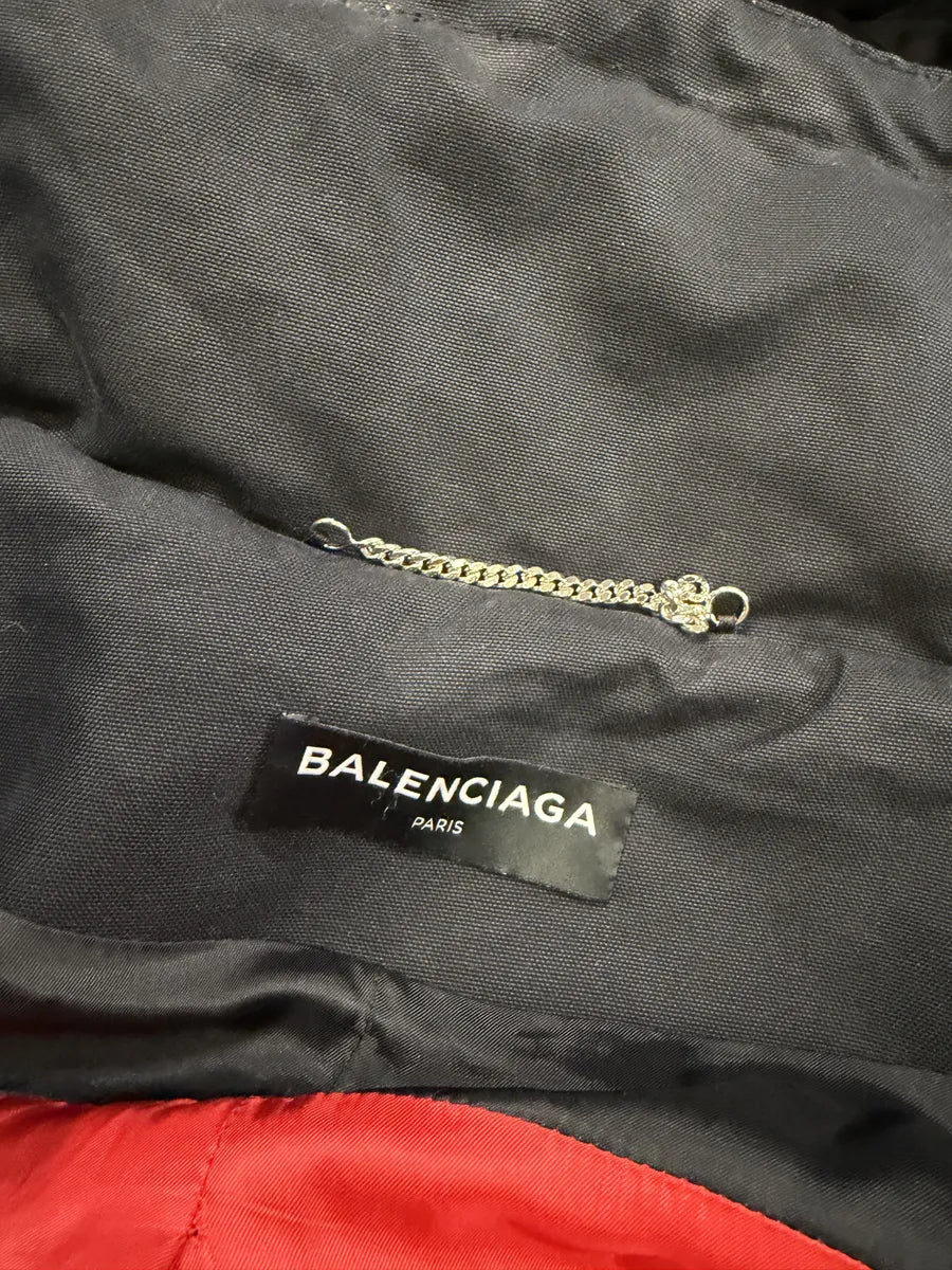 AW2017 Balenciaga Black & Red Parka Hooded Jacket OJvGRhF 9