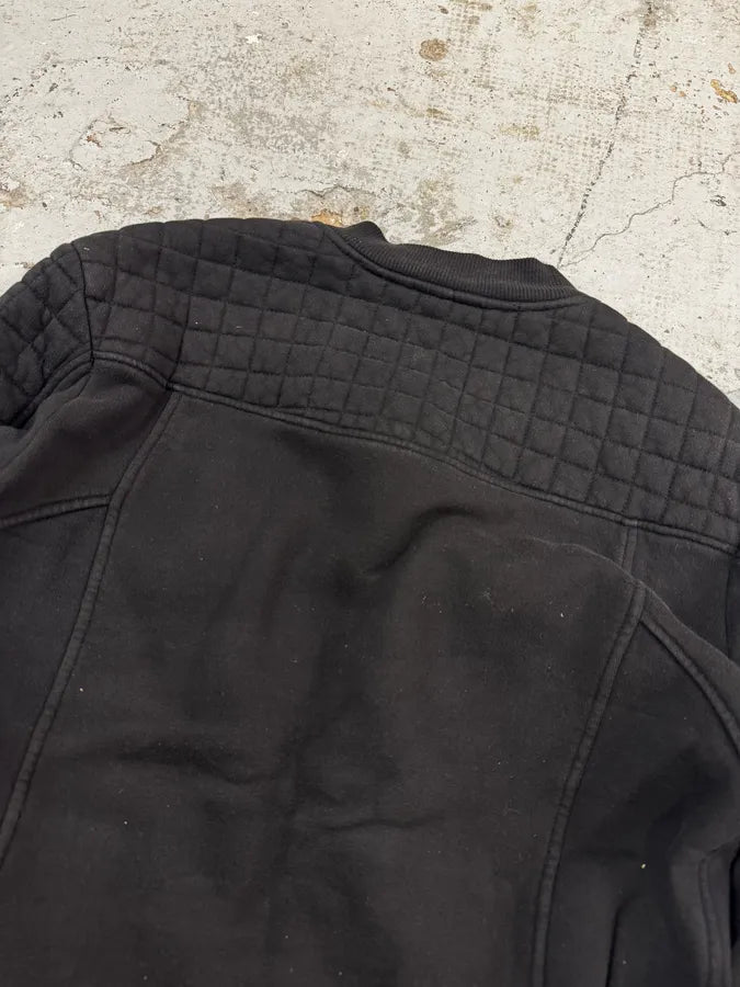 AW2017 Balmain Black Buckled Quilted Zip-up Jacket uQXkySA 5