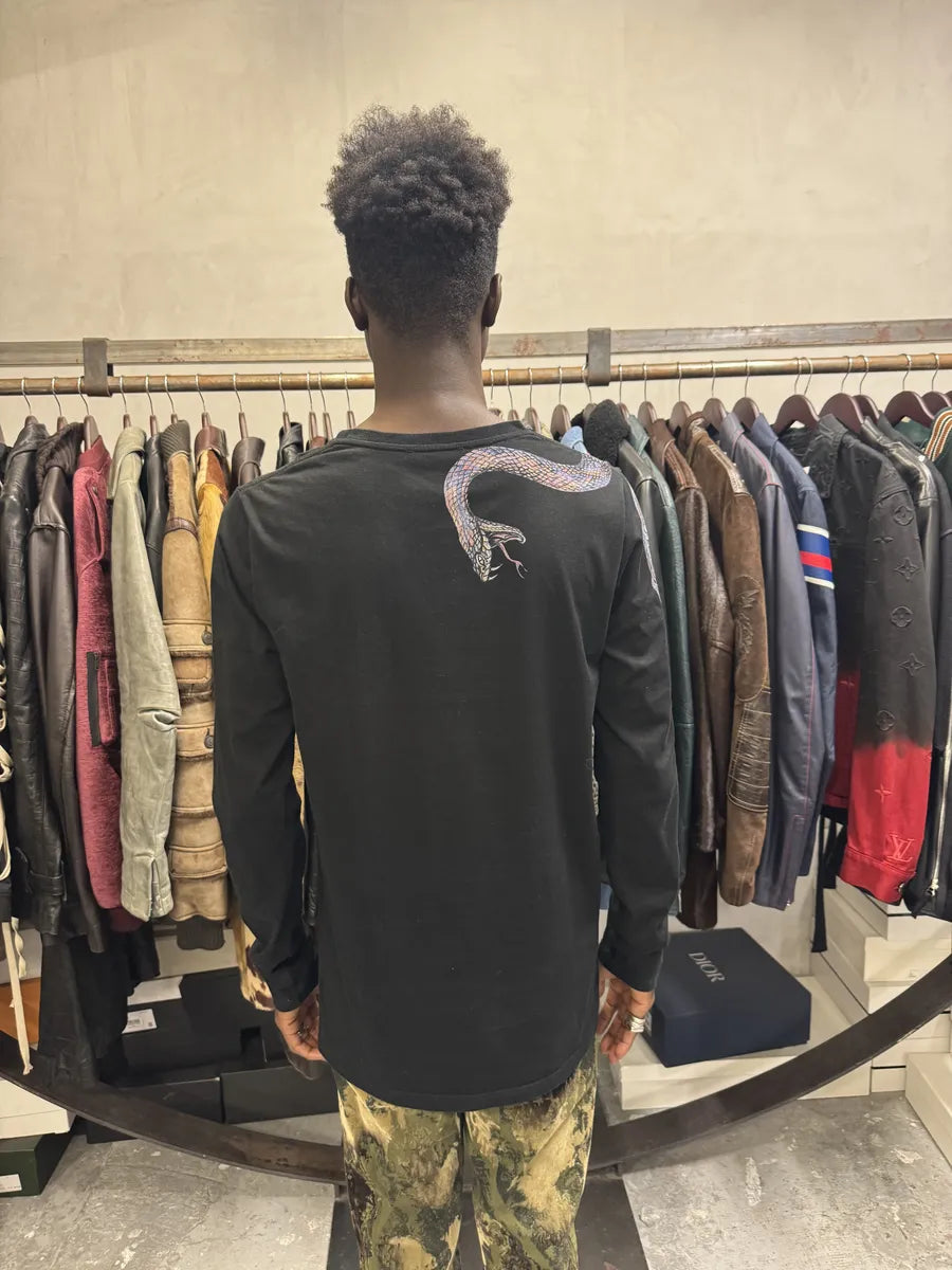 AW2017 Balmain Black Snakes Avant-Garde Longsleeves KSCpZGn 3