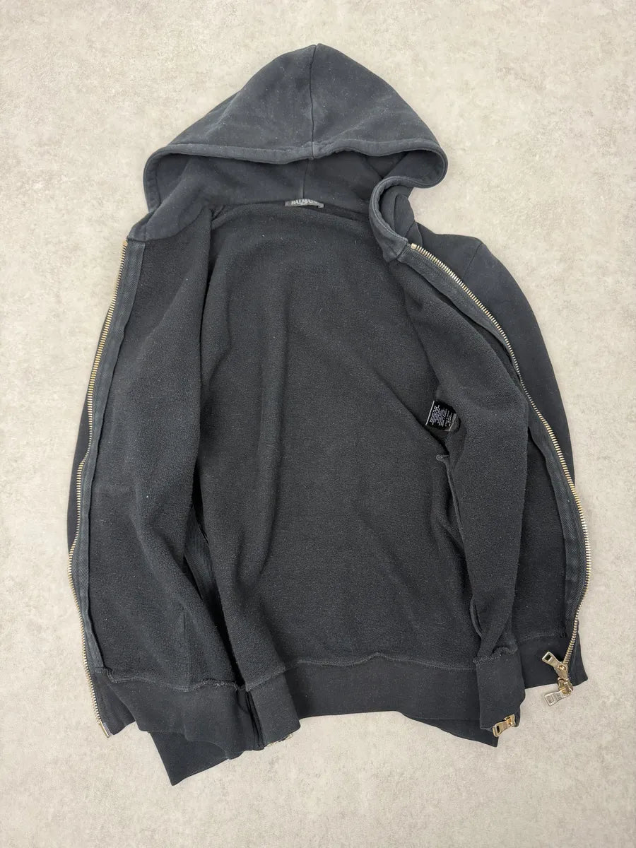 AW2017 Balmain Navy Zip-up Tiger Hoodie oIkdQNa 12