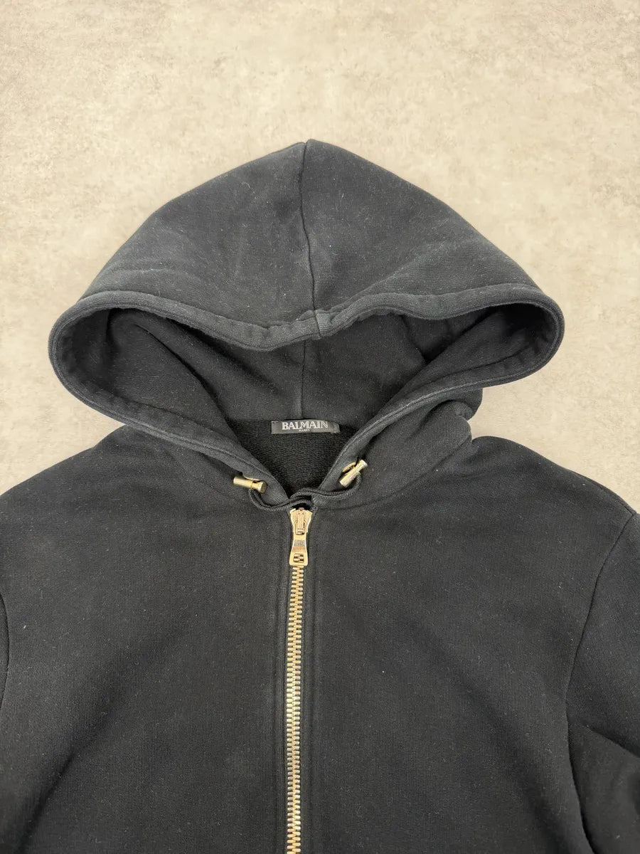 AW2017 Balmain Navy Zip-up Tiger Hoodie oIkdQNa 6