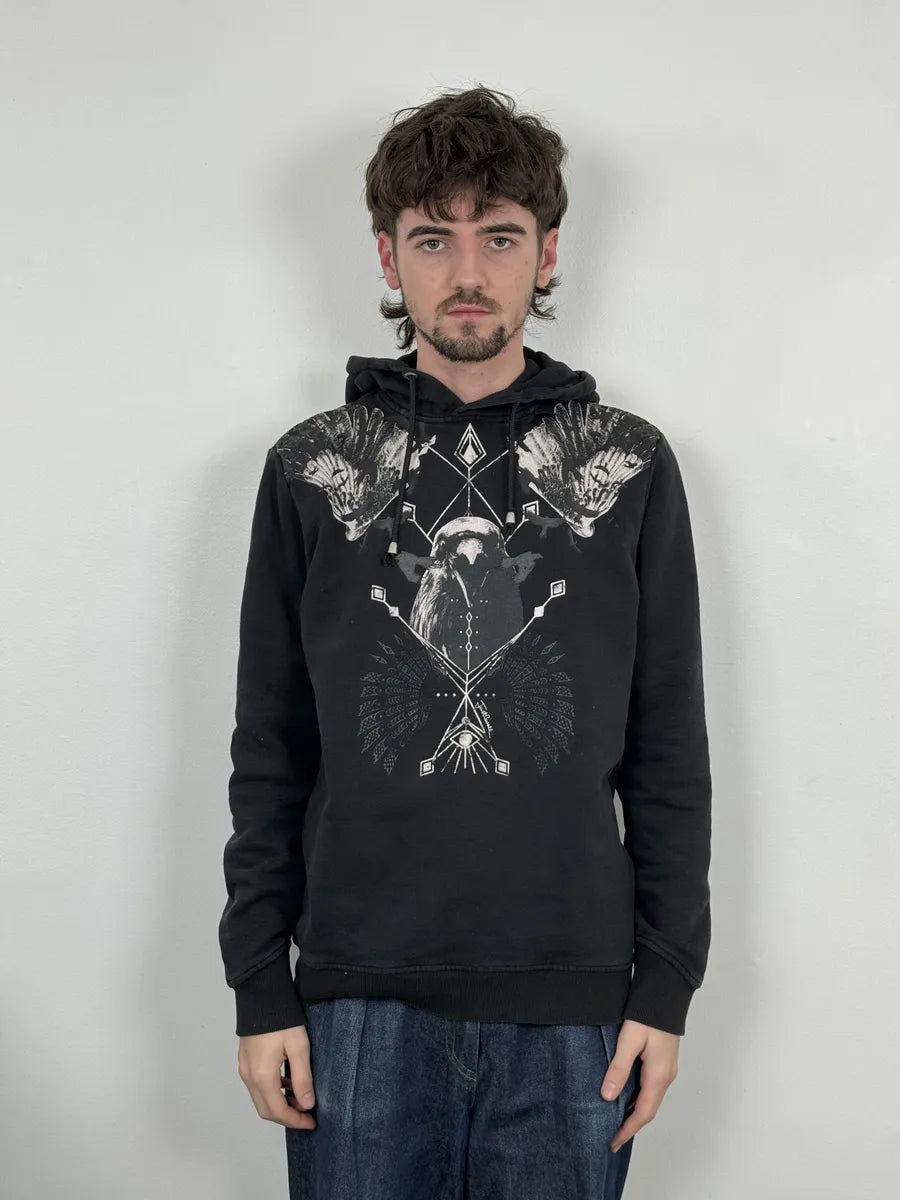 AW2017 Cavalli Black Bird Zip Hoodie dVgCtQY 0