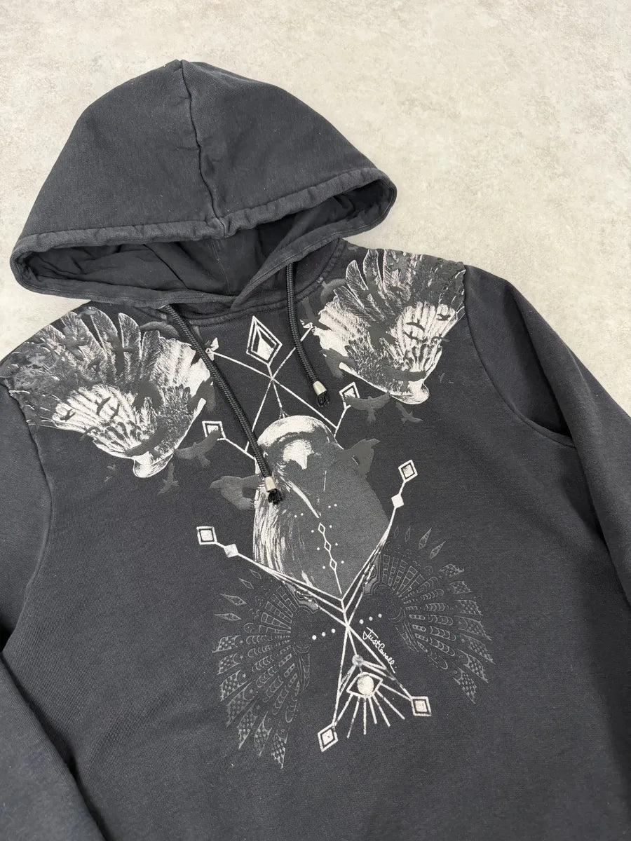 AW2017 Cavalli Black Bird Zip Hoodie dVgCtQY 7