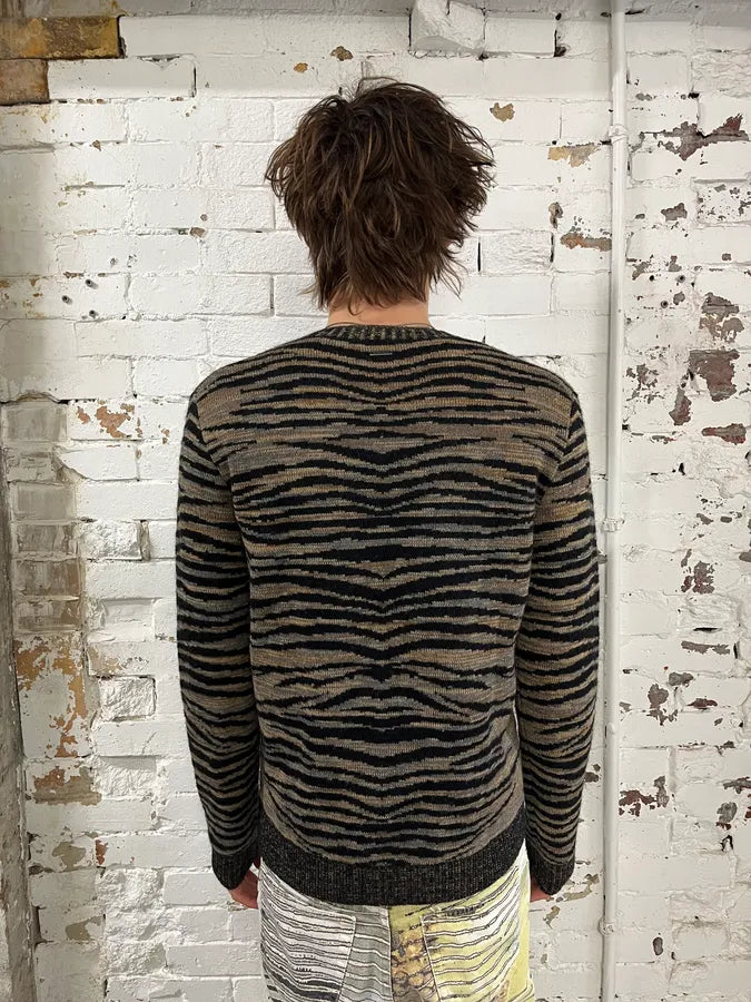 AW2017 Cavalli Brown & Black Tiger Sweater  mUvlrYN 2