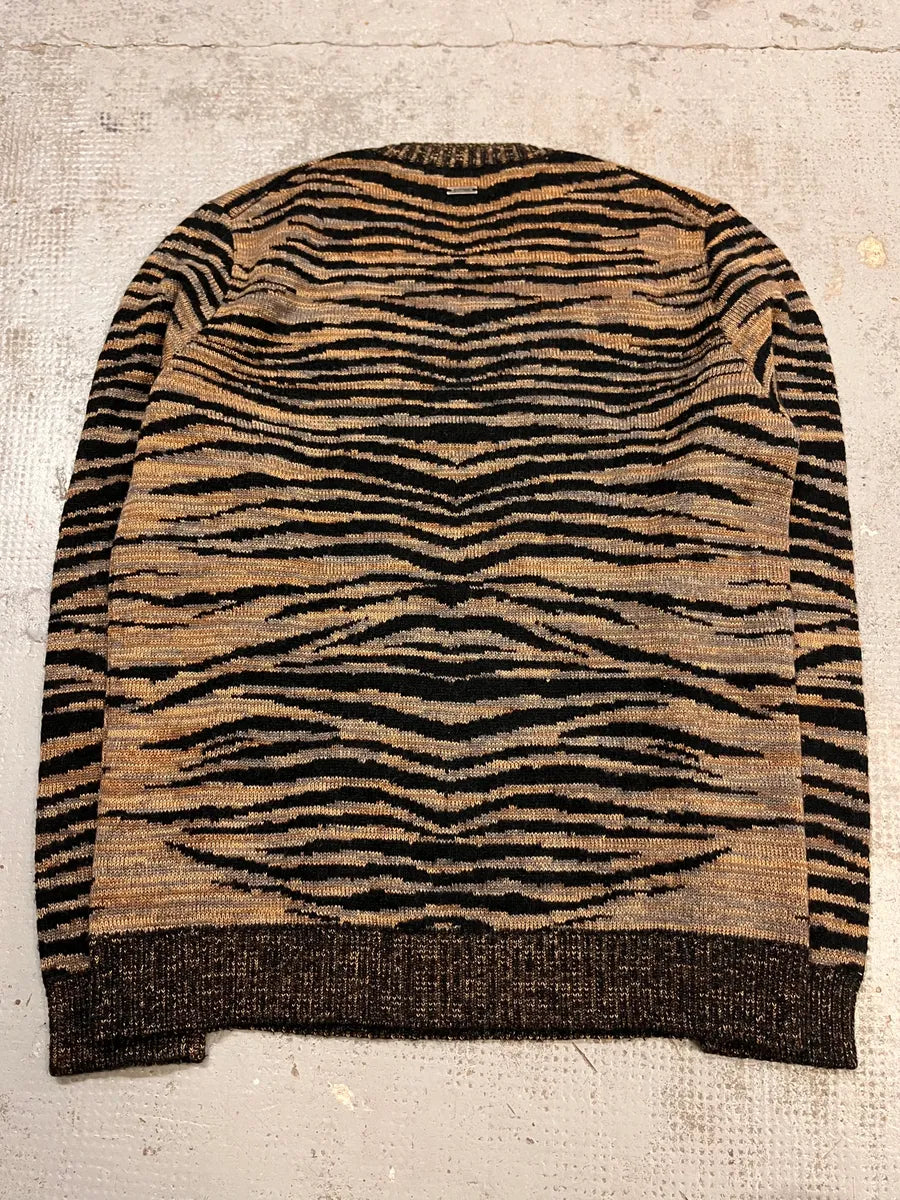 AW2017 Cavalli Brown & Black Tiger Sweater  mUvlrYN 6