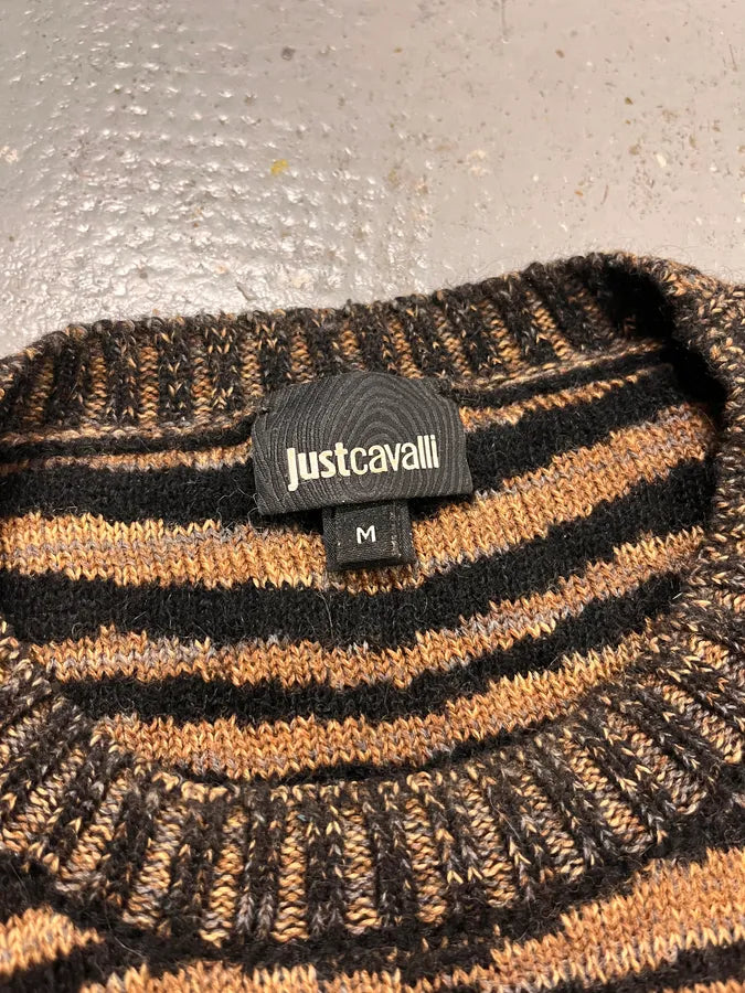 AW2017 Cavalli Brown & Black Tiger Sweater  mUvlrYN 7