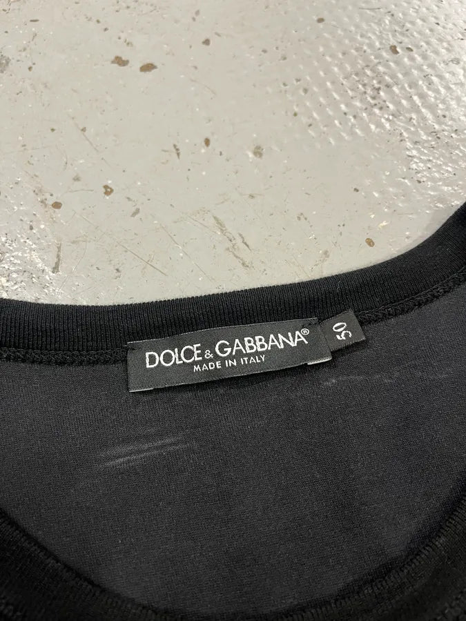 AW2017 Dolce & Gabbana Black Gold Napoleon Officer T-Shirt YrQCbTL 7