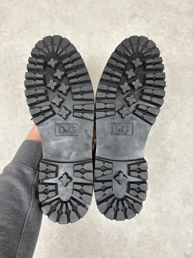 AW2017 Dolce & Gabbana Black Hybrid Zip Leather Boots zDkIrkq 7