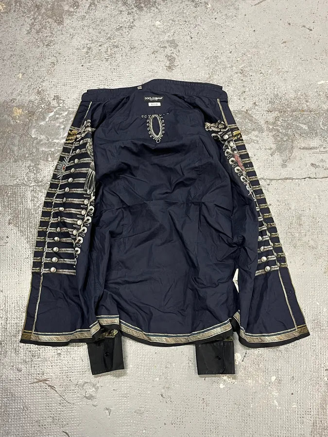 AW2017 Dolce & Gabbana Black Gold Napoleon Officer Shirt yMUOBwr 8
