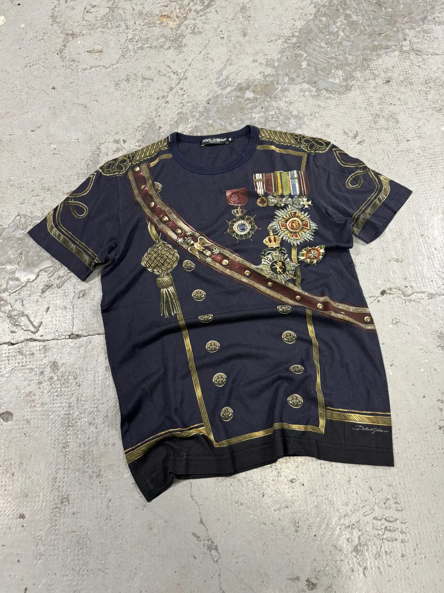 AW2017 Dolce & Gabbana Captain Military Navy T-Shirt jOiYKIl 4