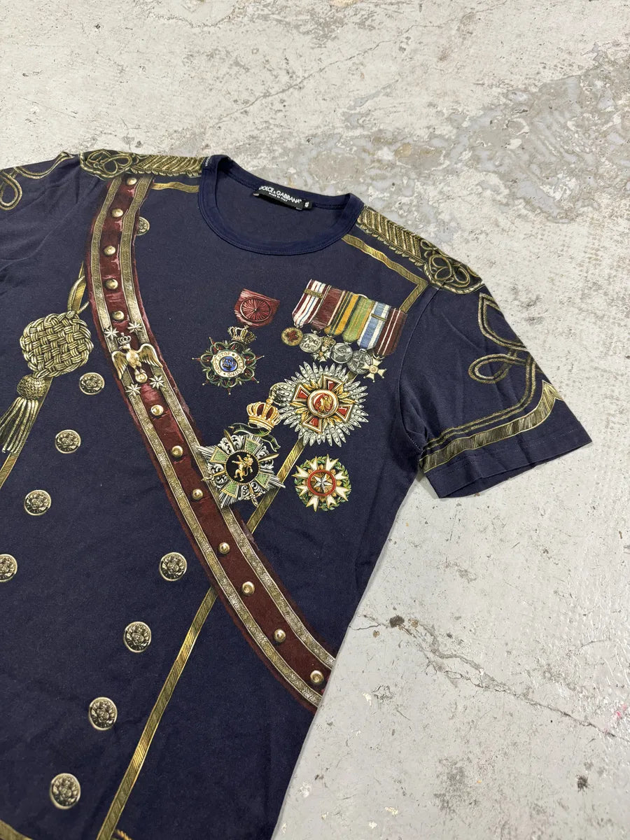 AW2017 Dolce & Gabbana Captain Military Navy T-Shirt jOiYKIl 8