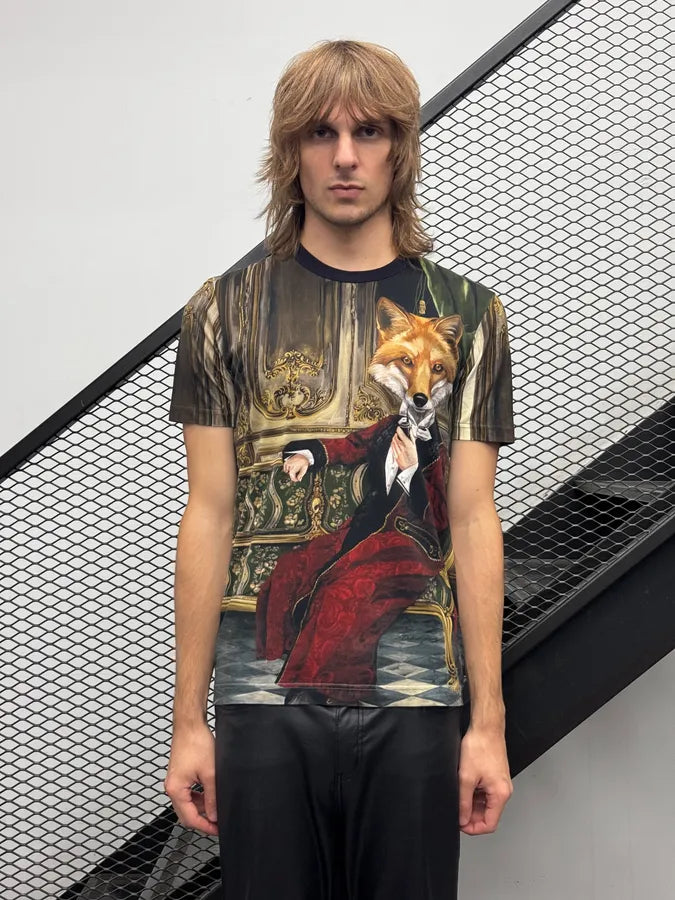AW2017 Dolce & Gabbana Monarchic Fox Portrait T-Shirt IyrdDby 2