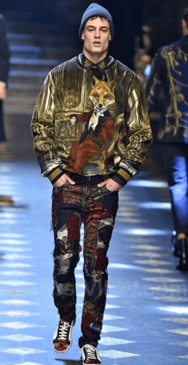 AW2017 Dolce & Gabbana Monarchic Fox Portrait T-Shirt IyrdDby 4