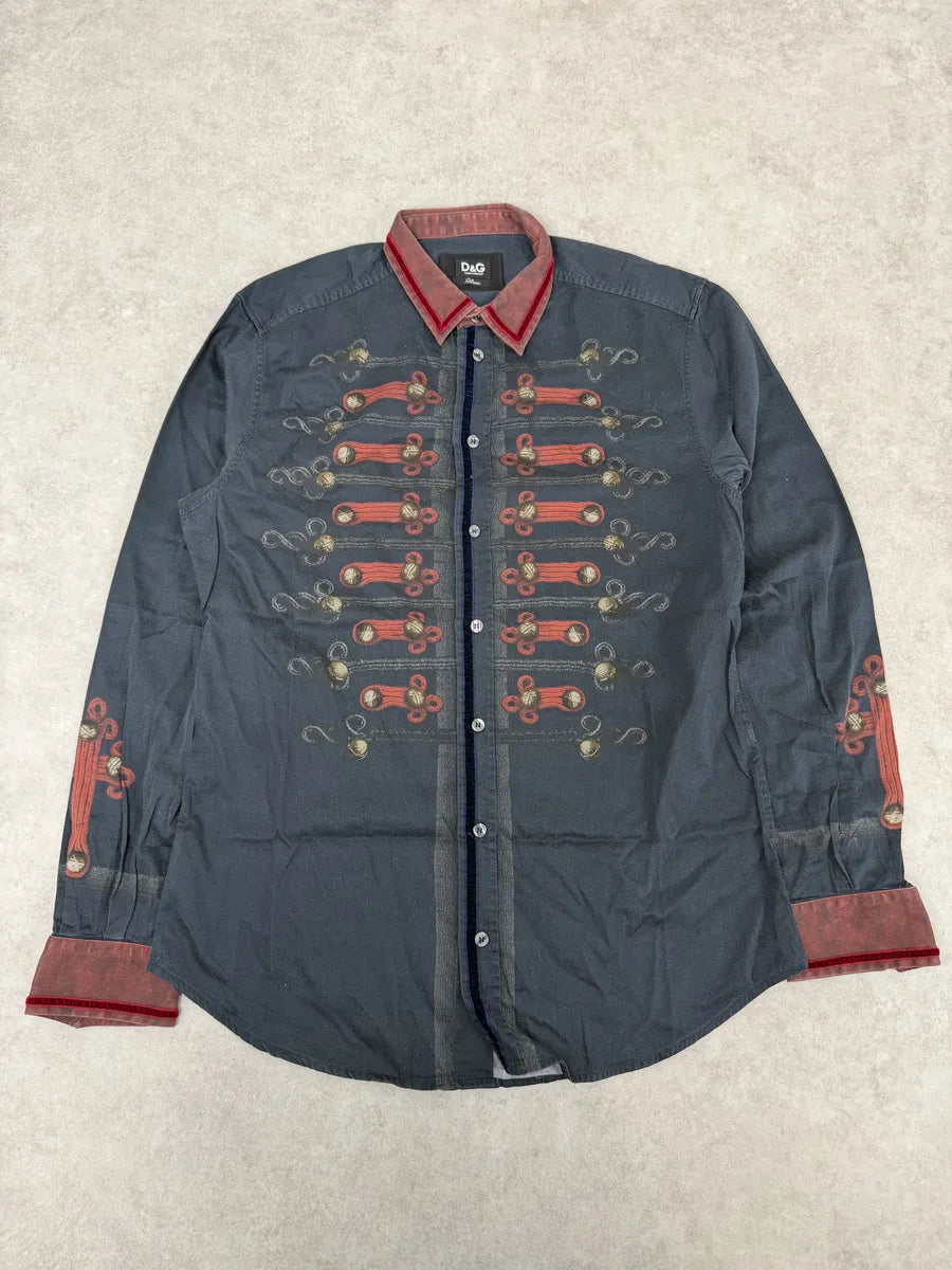 AW2017 Dolce & Gabbana Officier Naval Black Shirt GpWdFGj 0