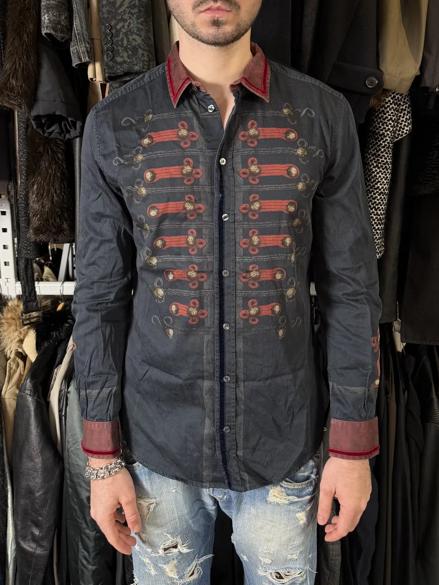 AW2017 Dolce & Gabbana Officier Naval Black Shirt GpWdFGj 3