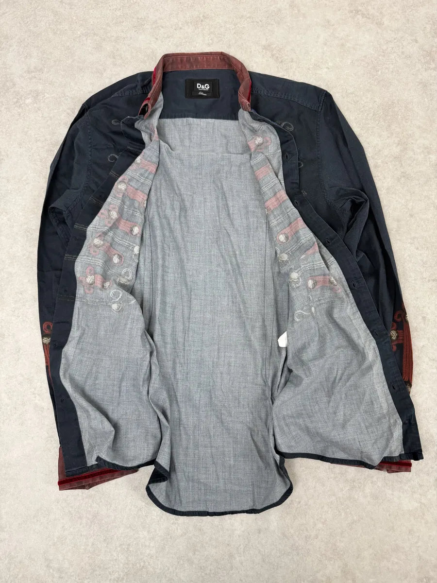 AW2017 Dolce & Gabbana Officier Naval Black Shirt GpWdFGj 5