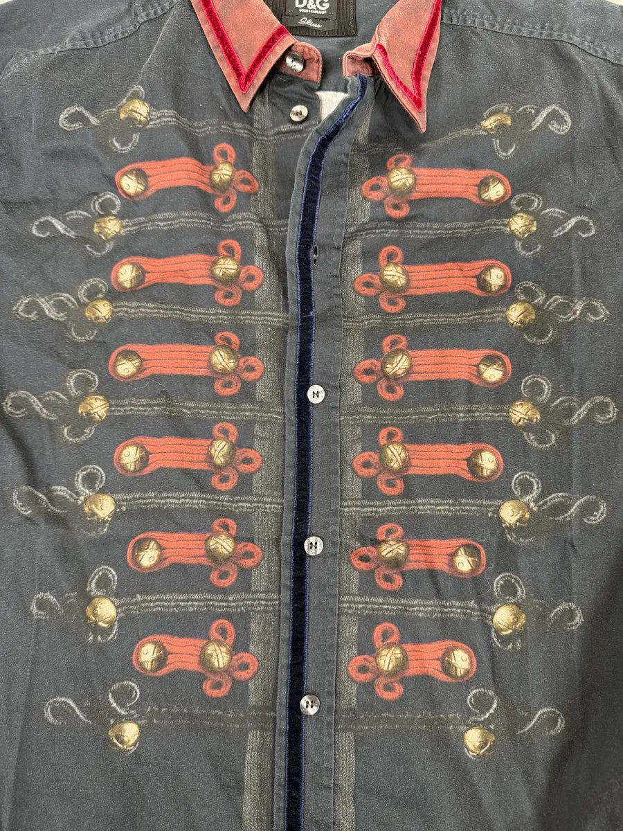 AW2017 Dolce & Gabbana Officier Naval Black Shirt GpWdFGj 6