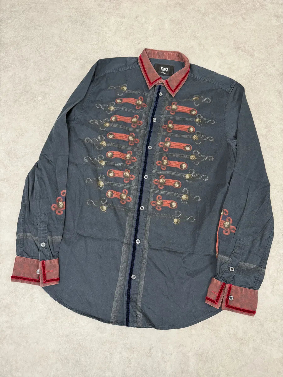 AW2017 Dolce & Gabbana Officier Naval Black Shirt GpWdFGj 7