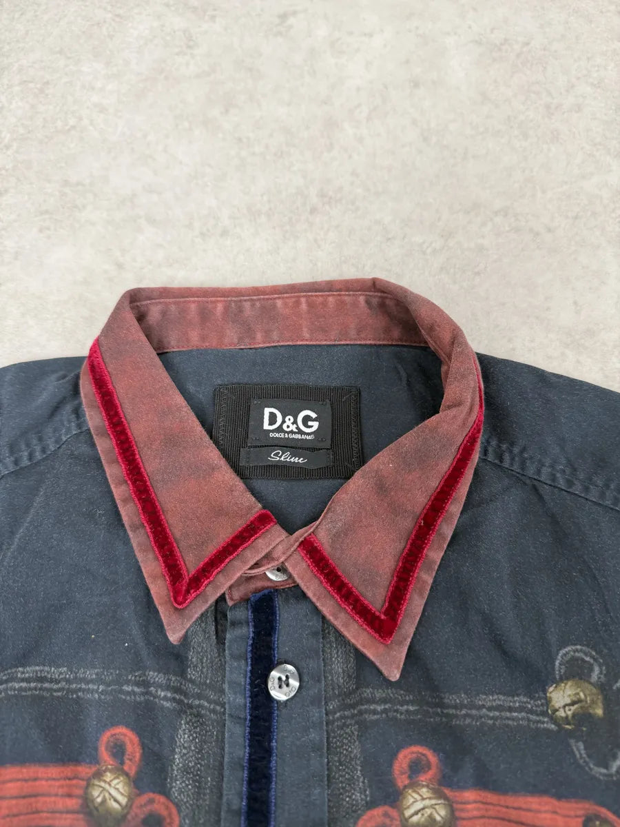 AW2017 Dolce & Gabbana Officier Naval Black Shirt GpWdFGj 8