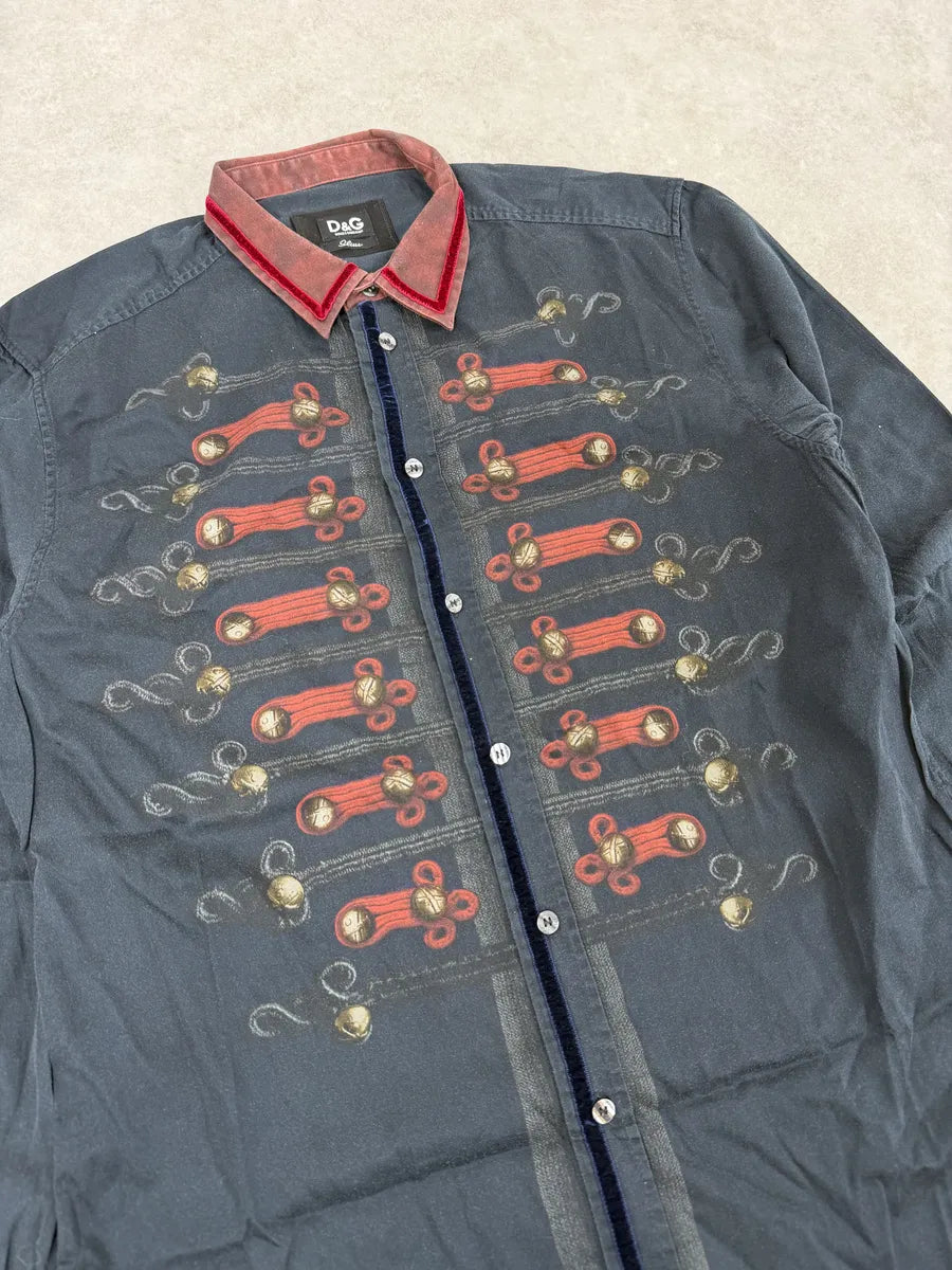 AW2017 Dolce & Gabbana Officier Naval Black Shirt GpWdFGj 9