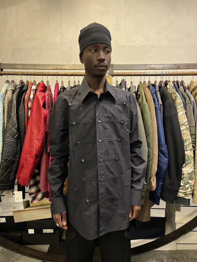 AW2017 Dolce & Gabbana Signature Naval Buttoned Black Shirt WiRQApc 1