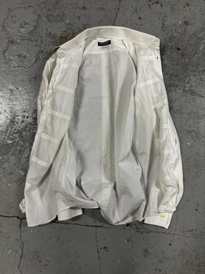 AW2017 Dolce & Gabbana White Naval Shirt KnqePxc 6