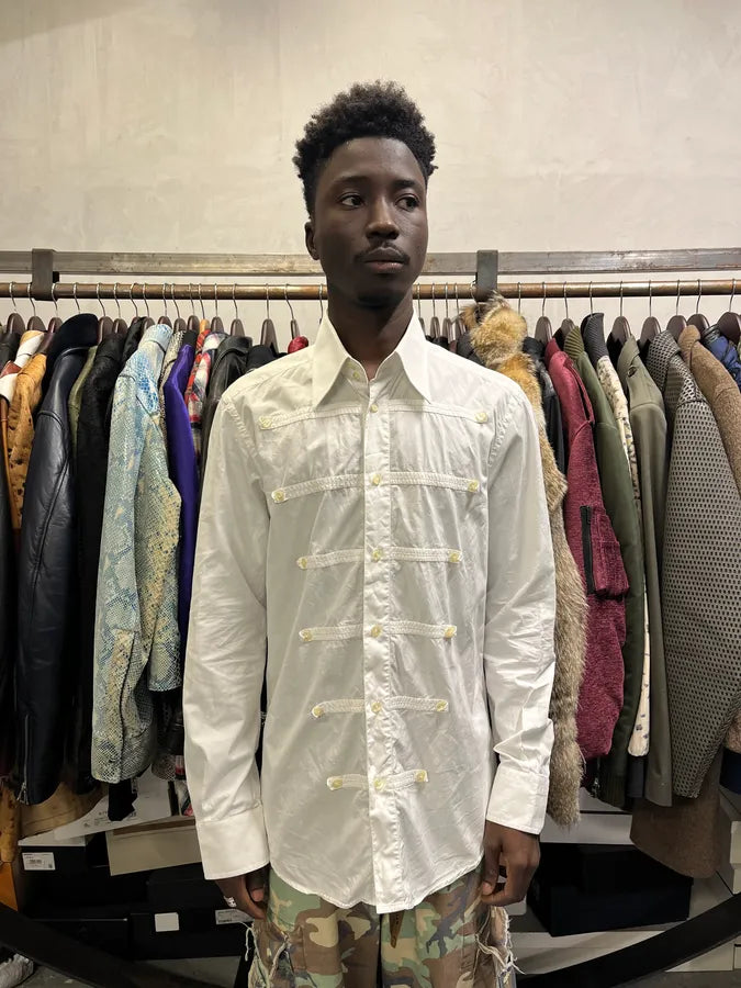 AW2017 Dolce & Gabbana White Naval Shirt KnqePxc 0