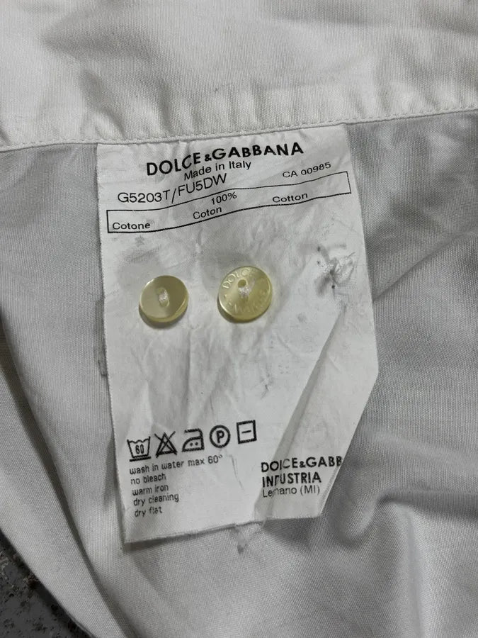 AW2017 Dolce & Gabbana White Naval Shirt KnqePxc 9