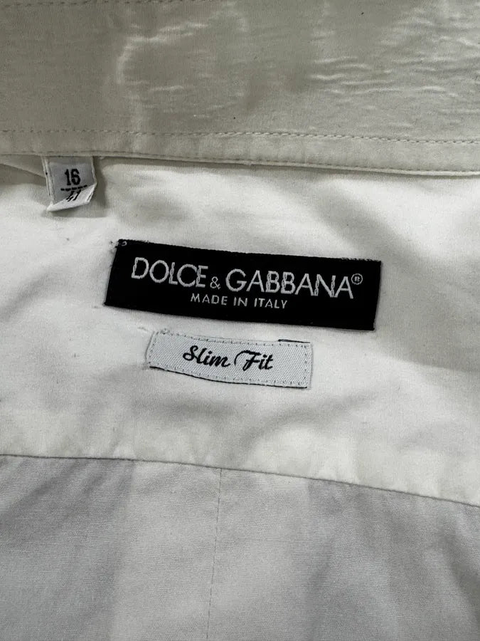 AW2017 Dolce & Gabbana White Naval Shirt KnqePxc 7