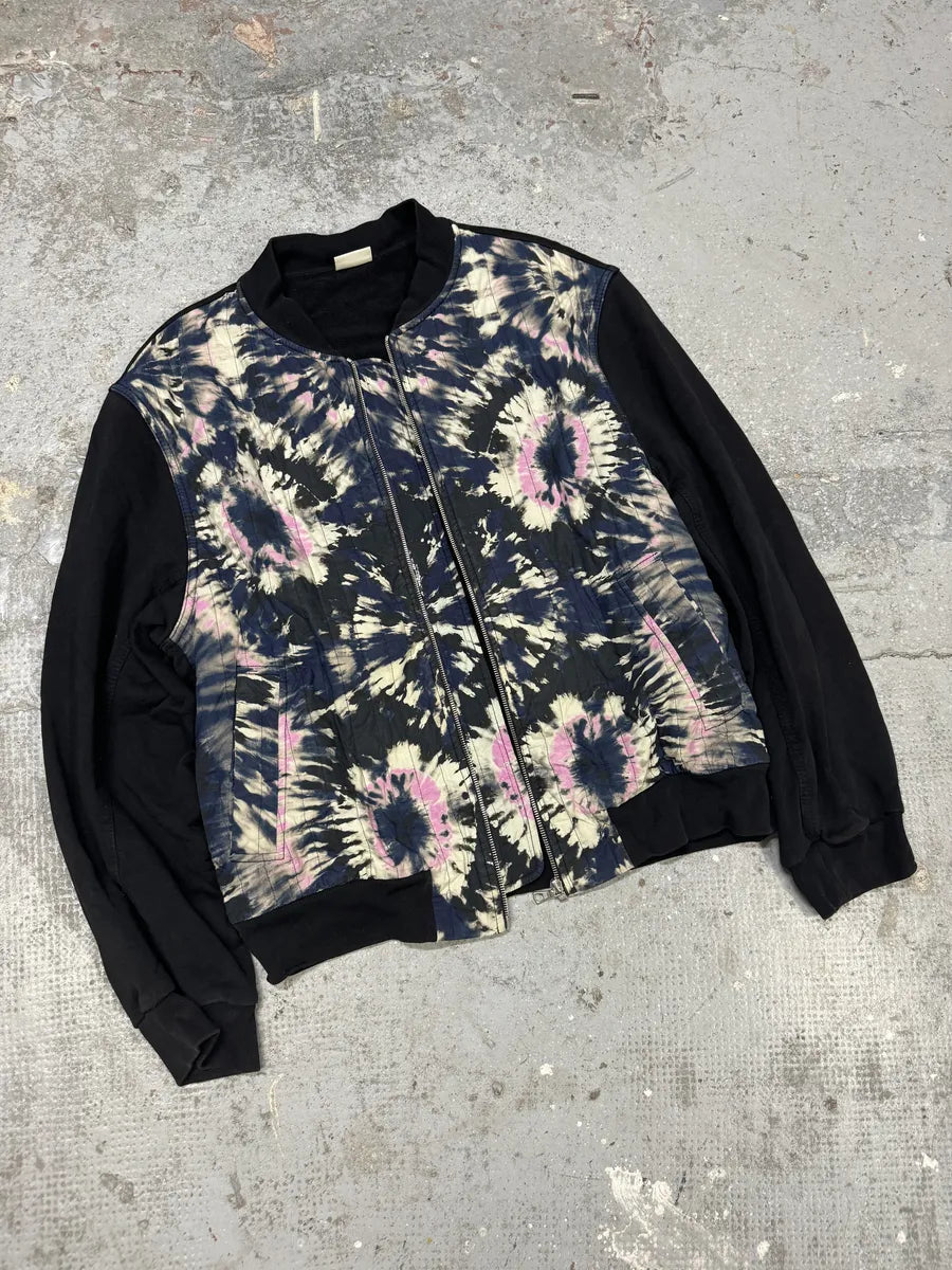 AW2017 Dries Van Noten Quilted Psychadelic Navy Bomber Jacket (L) JXzmPMJ 2