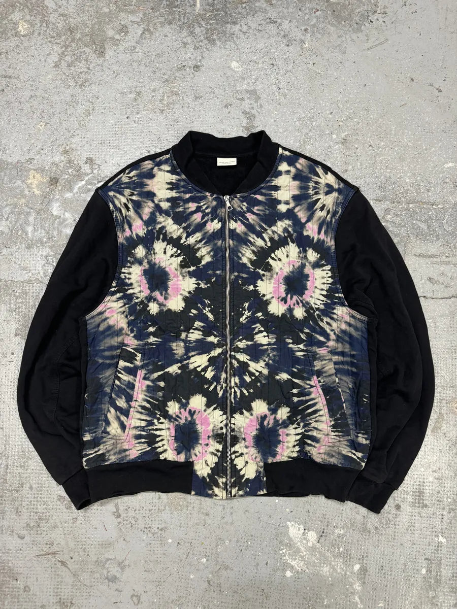 AW2017 Dries Van Noten Quilted Psychadelic Navy Bomber Jacket (L) JXzmPMJ 3