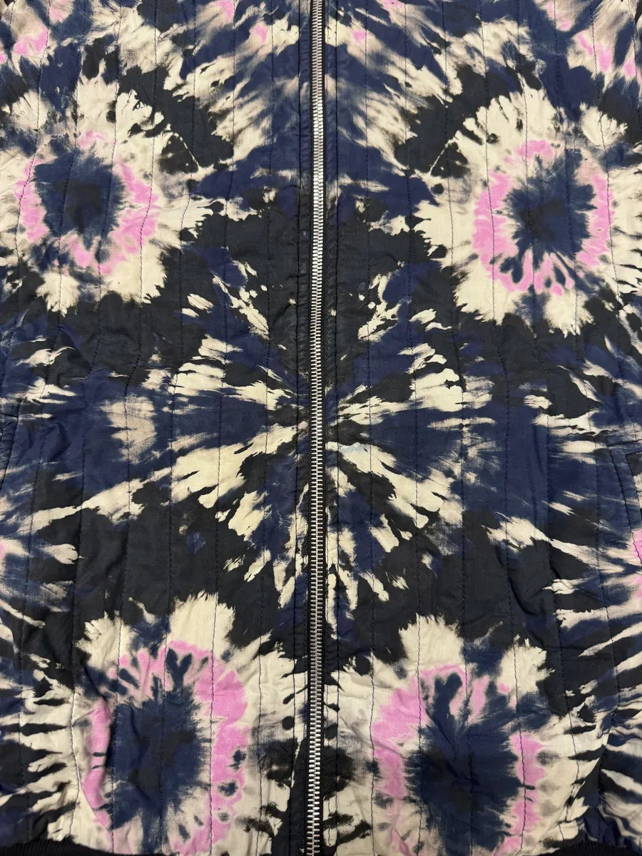 AW2017 Dries Van Noten Quilted Psychadelic Navy Bomber Jacket (L) JXzmPMJ 9
