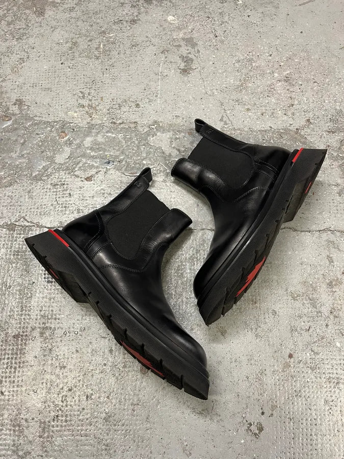 AW2017 Dsquared2 Black Leather Premium Boots jQLOisQ 1