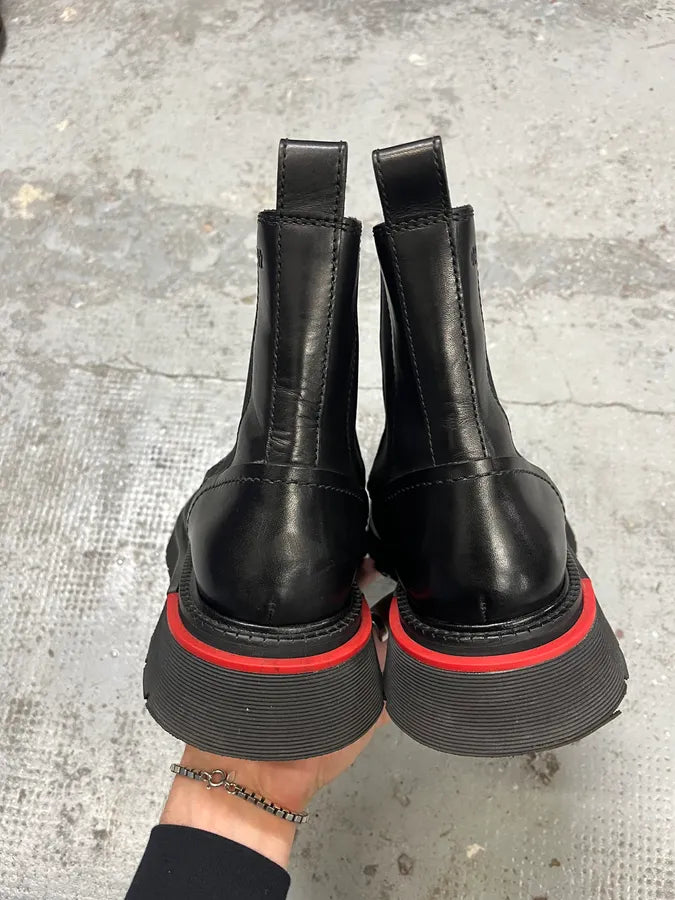 AW2017 Dsquared2 Black Leather Premium Boots jQLOisQ 5