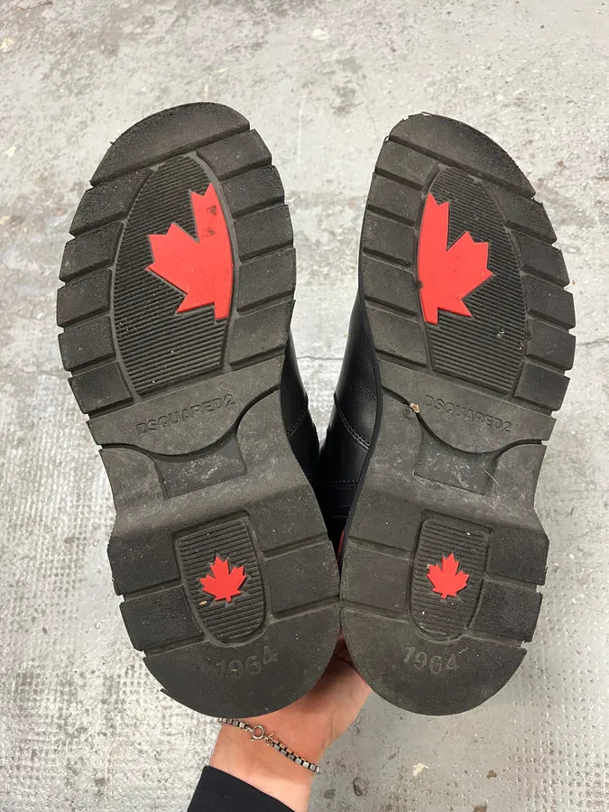 AW2017 Dsquared2 Black Leather Premium Boots jQLOisQ 6