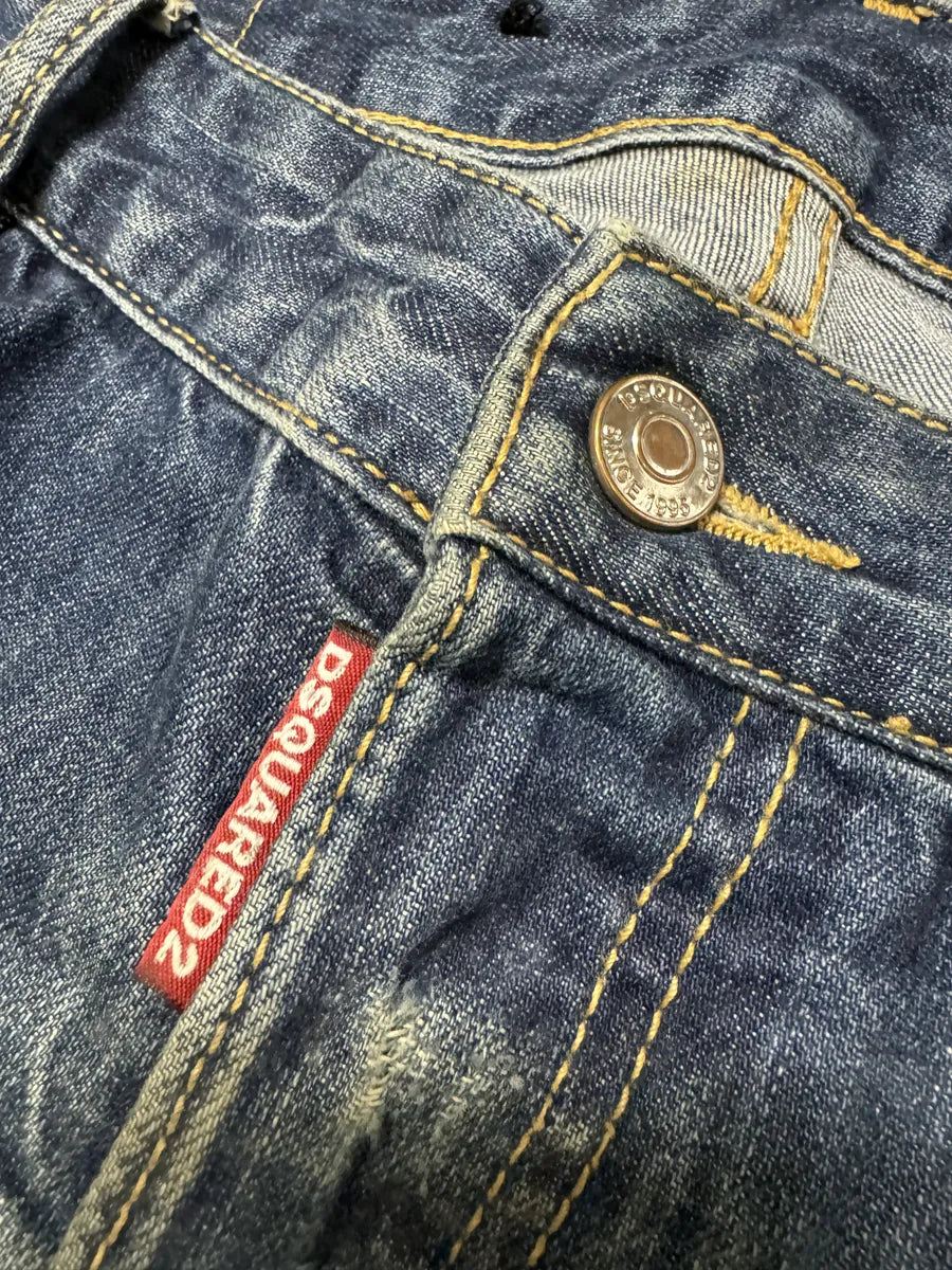 AW2017 DSquared2 Blue Distressed Slim Denim Jeans iZNpcVT 9
