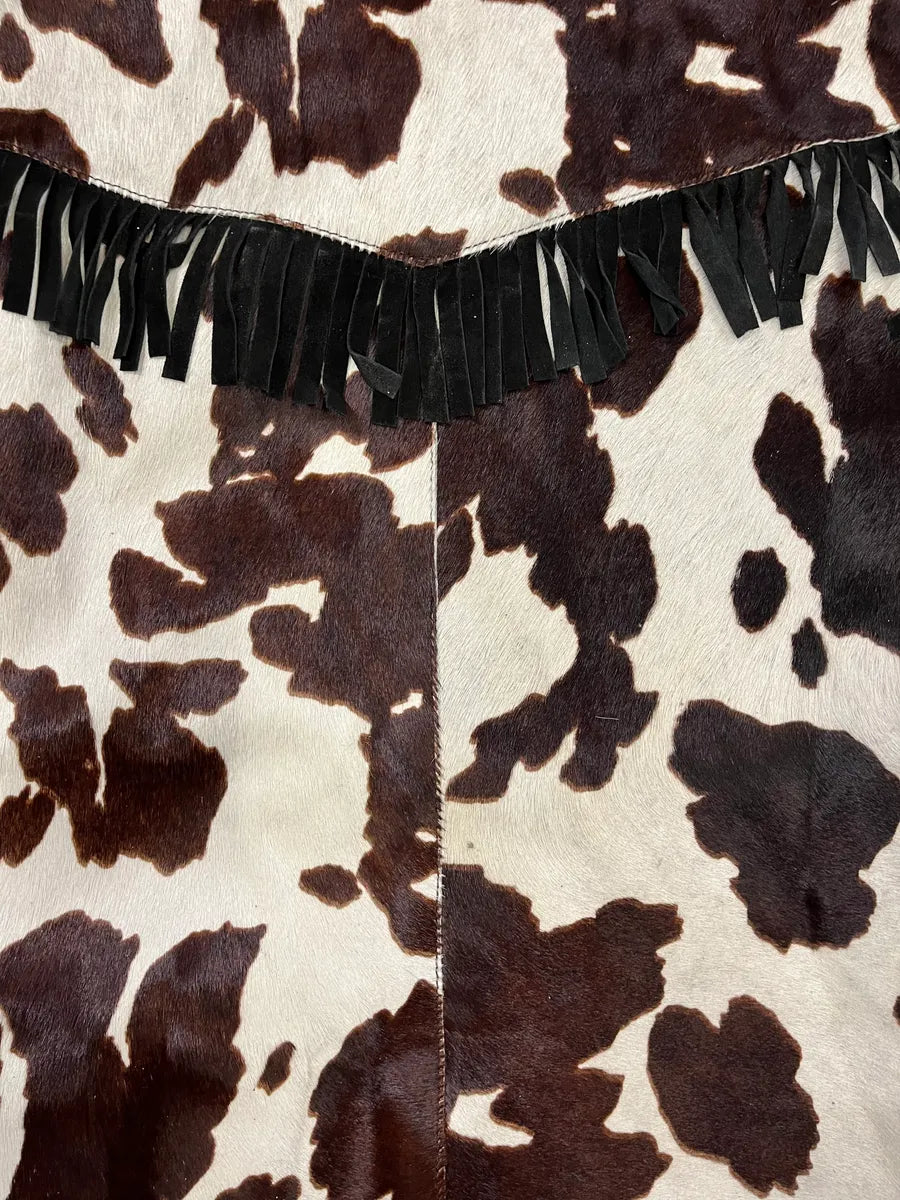 AW2017 Dsquared2 Cow White & Brown Pony Hair Leather Jacket fCMbrYf 7