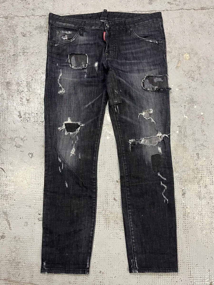 AW2017 DSquared2 Grey Distressed Denim Jeans dbCXNGz 1