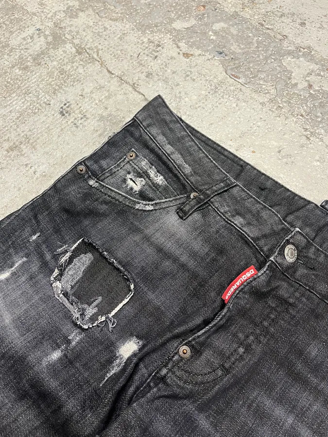 AW2017 DSquared2 Grey Distressed Denim Jeans dbCXNGz 6