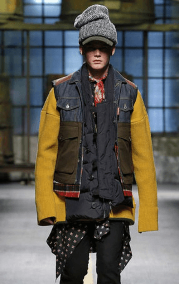 AW2017 DSquared2 Red Puffer Brut Military Denim Vest iyUBEYW 1