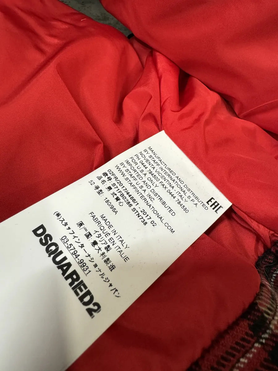 AW2017 DSquared2 Red Puffer Brut Military Denim Vest iyUBEYW 9