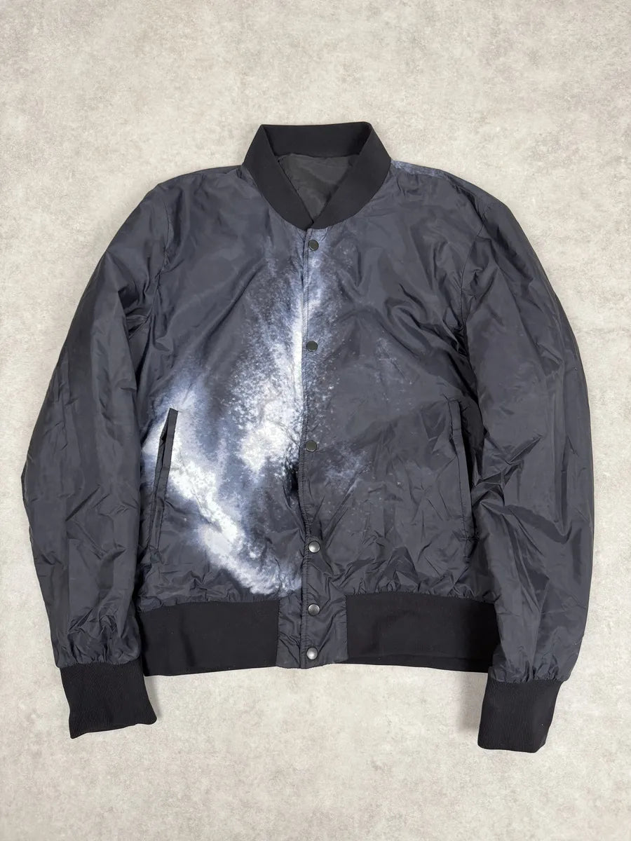 AW2017 Emporio Armani Black & White Abstract Reversible Bomber Jacket SRIvzAa 0