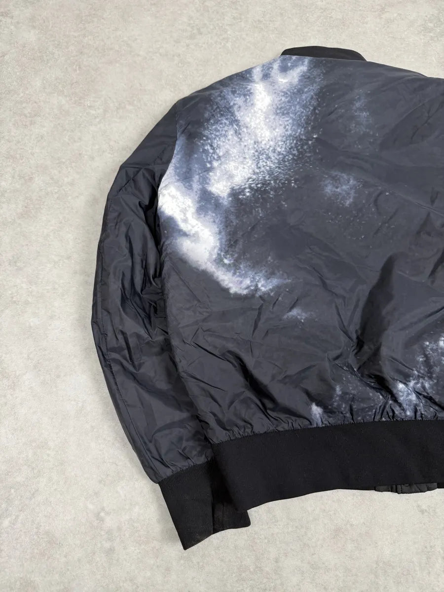 AW2017 Emporio Armani Black & White Abstract Reversible Bomber Jacket SRIvzAa 10