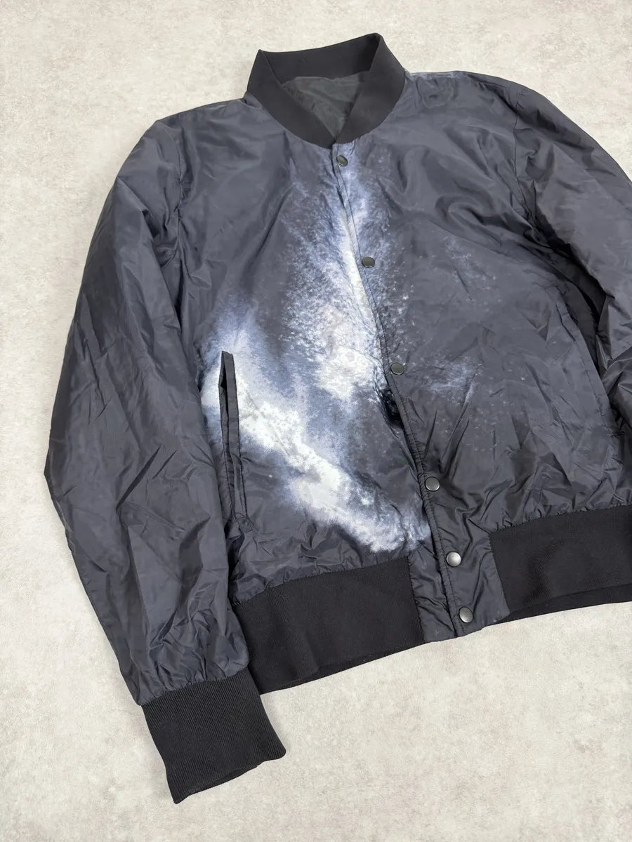 AW2017 Emporio Armani Black & White Abstract Reversible Bomber Jacket SRIvzAa 12