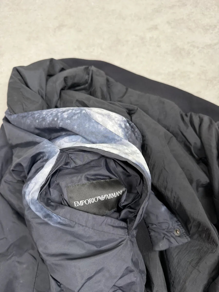 AW2017 Emporio Armani Black & White Abstract Reversible Bomber Jacket SRIvzAa 13