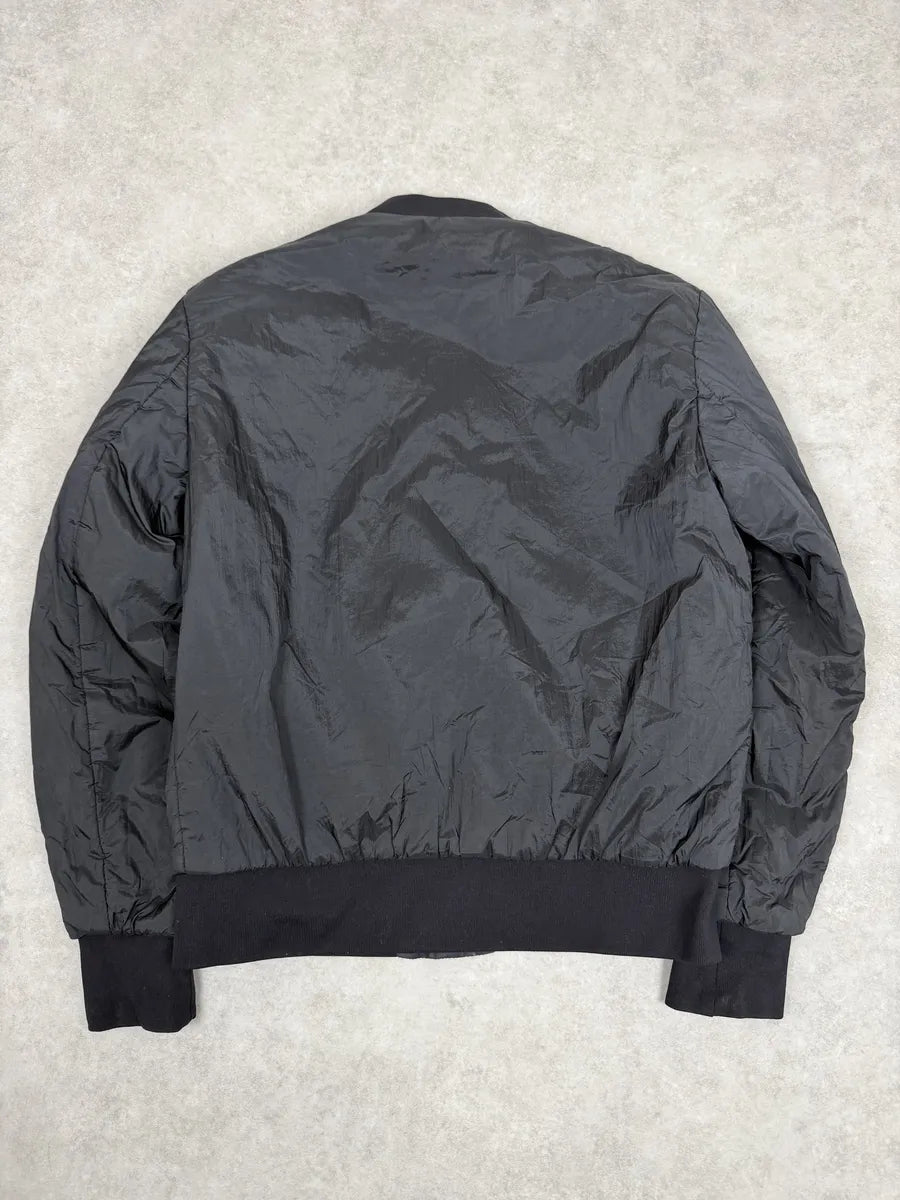 AW2017 Emporio Armani Black & White Abstract Reversible Bomber Jacket SRIvzAa 3