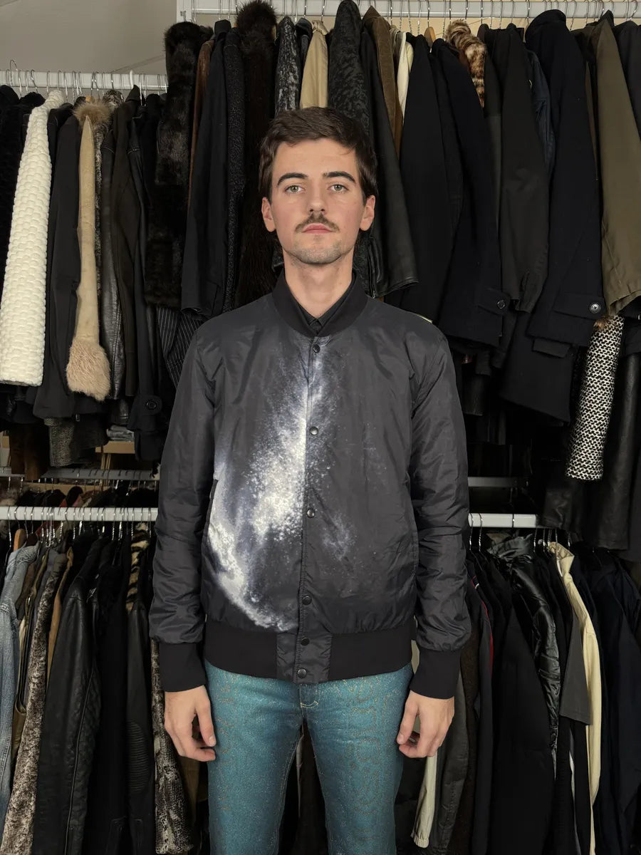 AW2017 Emporio Armani Black & White Abstract Reversible Bomber Jacket SRIvzAa 4