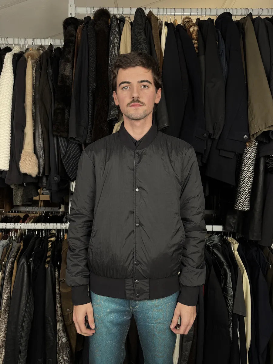 AW2017 Emporio Armani Black & White Abstract Reversible Bomber Jacket SRIvzAa 6